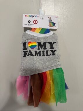 NWT Target Pride Rainbow Tulle Pet Skirt with Multicolor Layers
